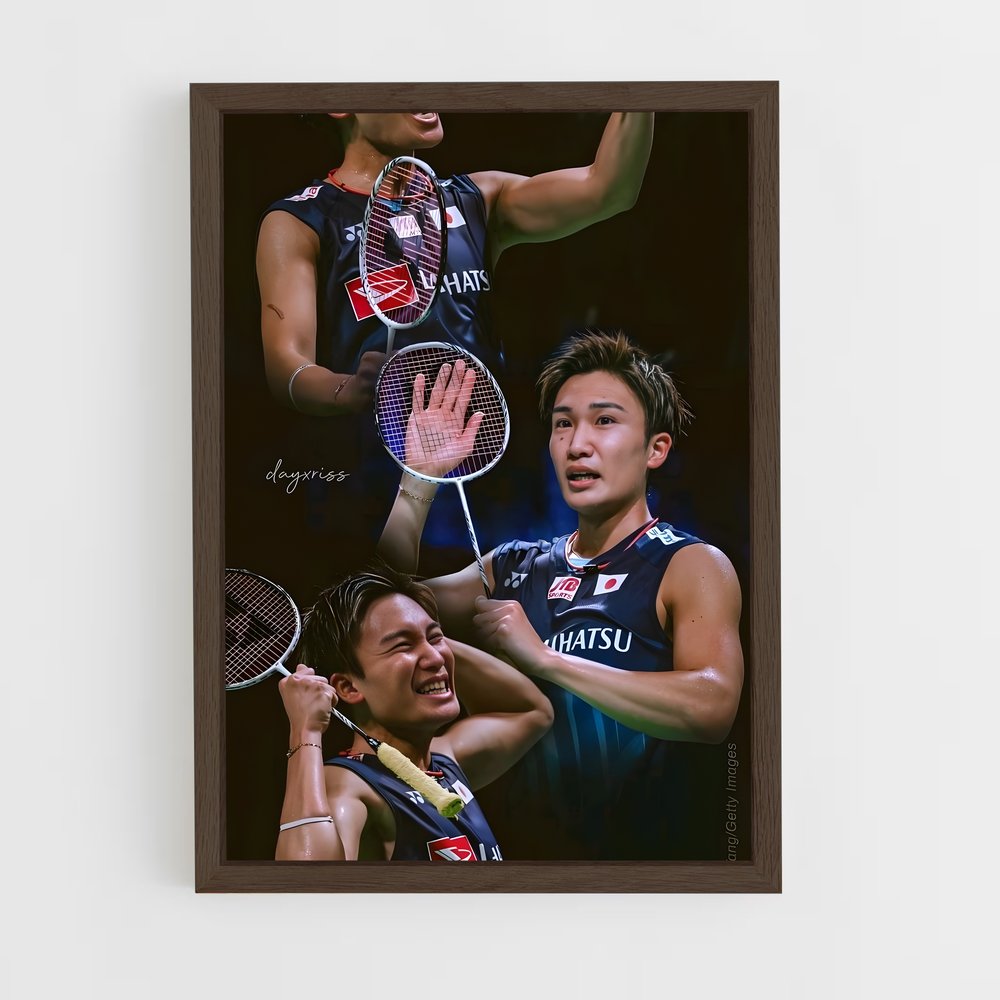 Poster Kento momota raquettes – affiche Badminton (vue 5)